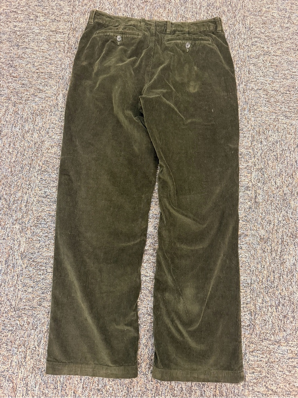 J. Crew Dark Olive Corduroy Trousers Men’s 34X32 Cotton Cords - Picture 5 of 6